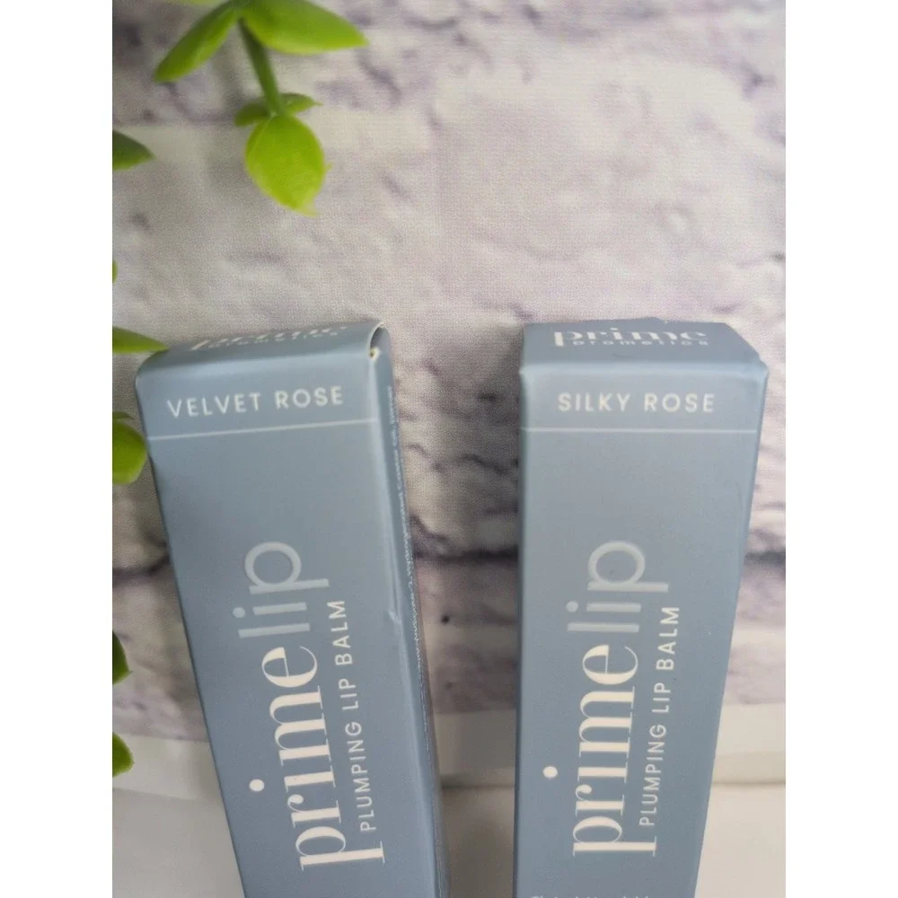 NIB VELVET & SILKY ROSE LOT 2💎PRIME PROMETICS PrimeLip Plumping Lip Balm Mature